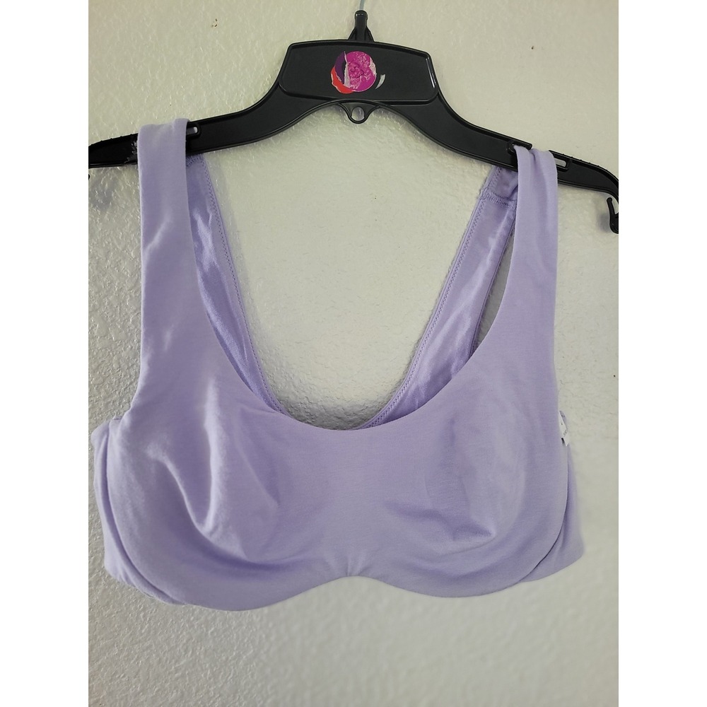 Victoria's Secret PINK Unlined Underwire Bralette Purple Lavender Large‎ NWT #12